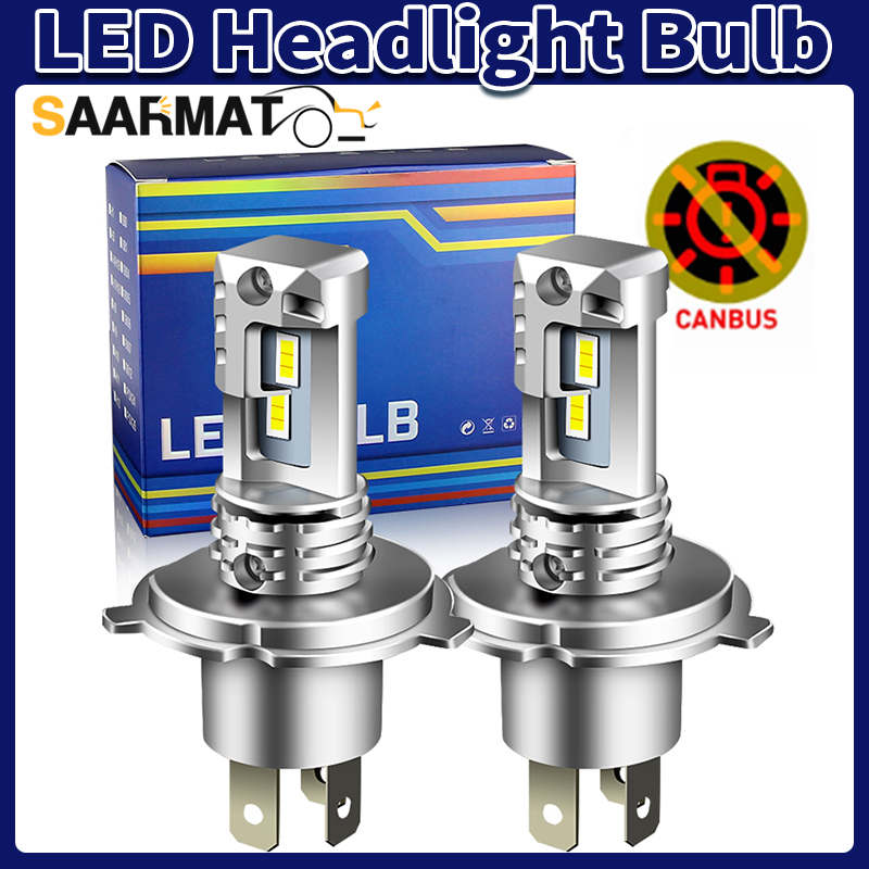 Led Headlight 6500K White 12000Lm - 1pz/2pz Lampadine LED H7 H4 Bianco