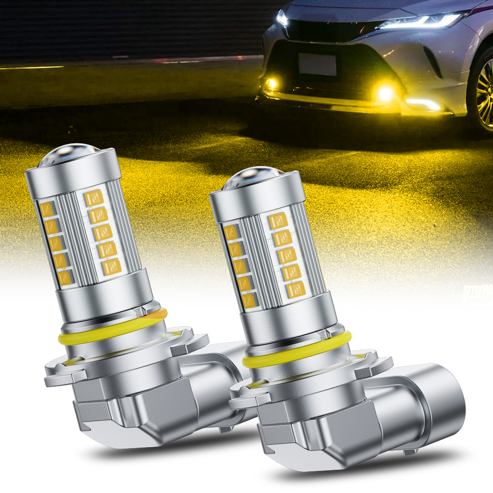 Led Fog Light H11 3000K Yellow - 2 pezzi AUXITO 9006 HB4 LED