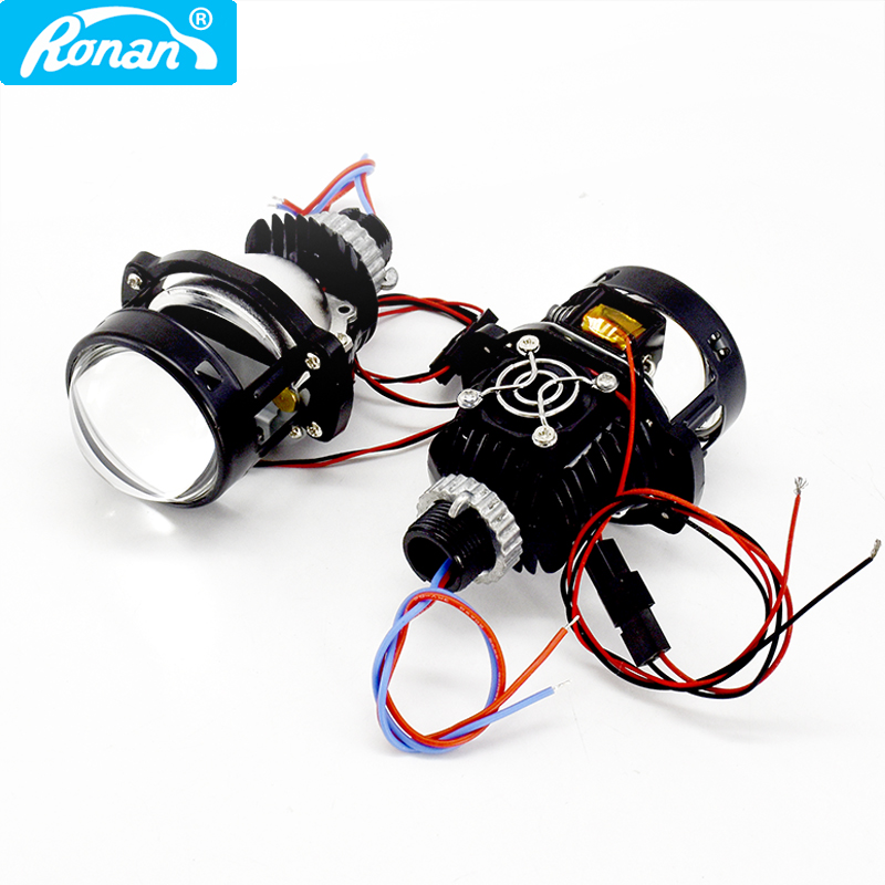 Car Led Headlight 9005 9006 - RONAN Mini proiettore bi-led da 2.0