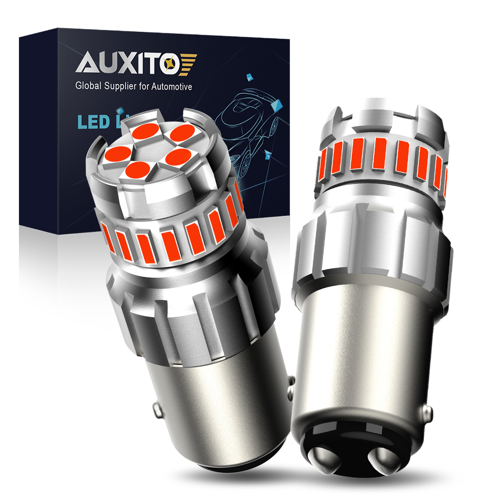 Led Tail Light Bulb Canbus - AUXITO 2 Pz Rosso 1157 P21/5