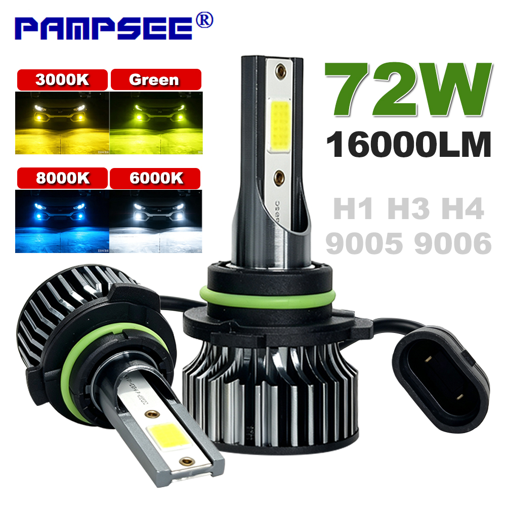Car Led Bulb H1 H3 H8 H11 - Faro Auto 72W 16000LM H4 H7
