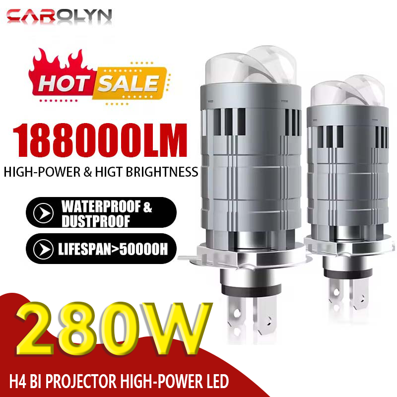 Motorcycle Led Headlight Bulb H4 - H4 Bi Mini LED Lente per