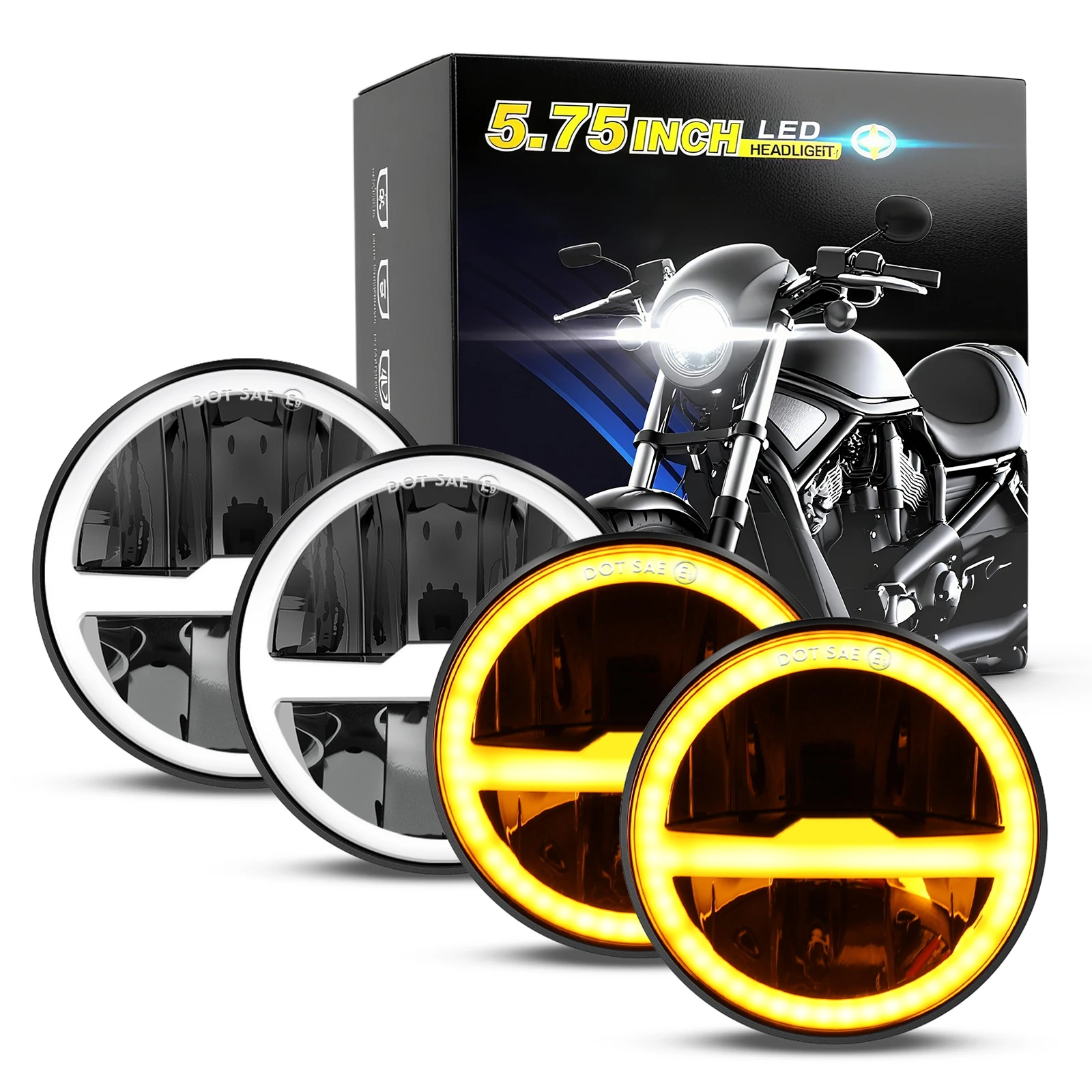Motorcycle Led Headlight Bulb H4 - Faro LED per Moto HAOLIDE 5.75