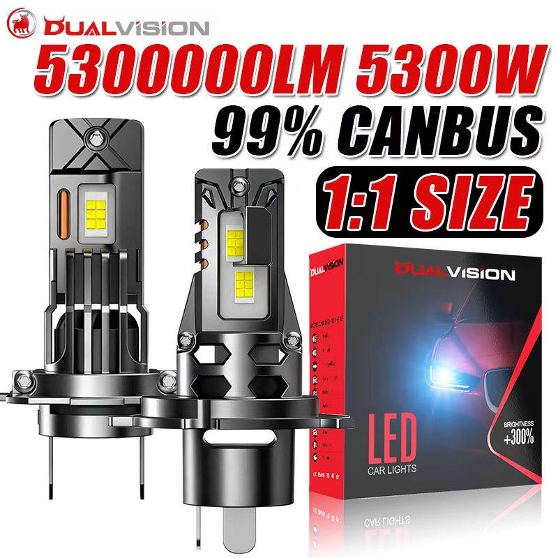 Led Headlight Bulb Canbus Error Free - 2 Pezzi Lampadine LED H7 H4
