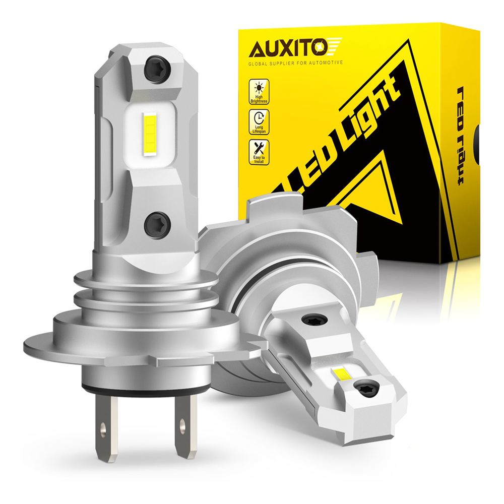 Led Headlight 6500K White 12000Lm - AUXITO 2 Pz 12000Lm CSP Chip