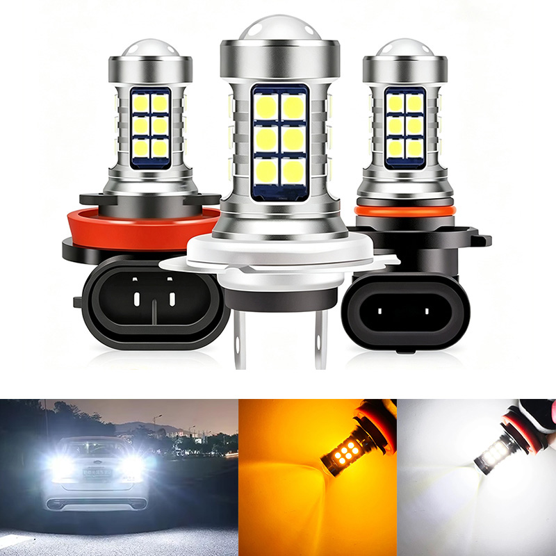 Led Fog Light H11 3000K Yellow - 2 Pezzi Lampadine LED H8 H11