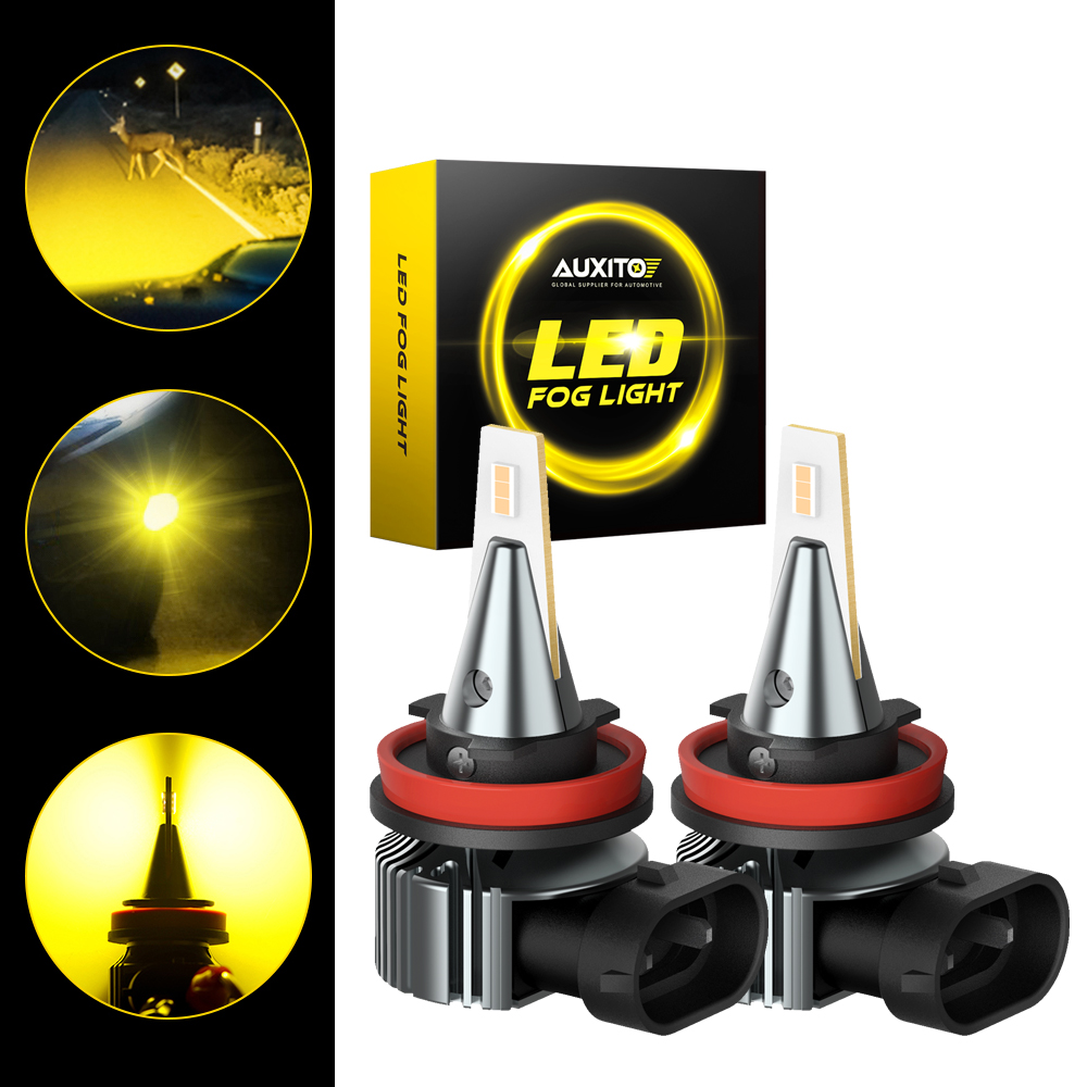 Led Fog Light H11 3000K Yellow - AUXITO 2 pezzi H11 H8 LED