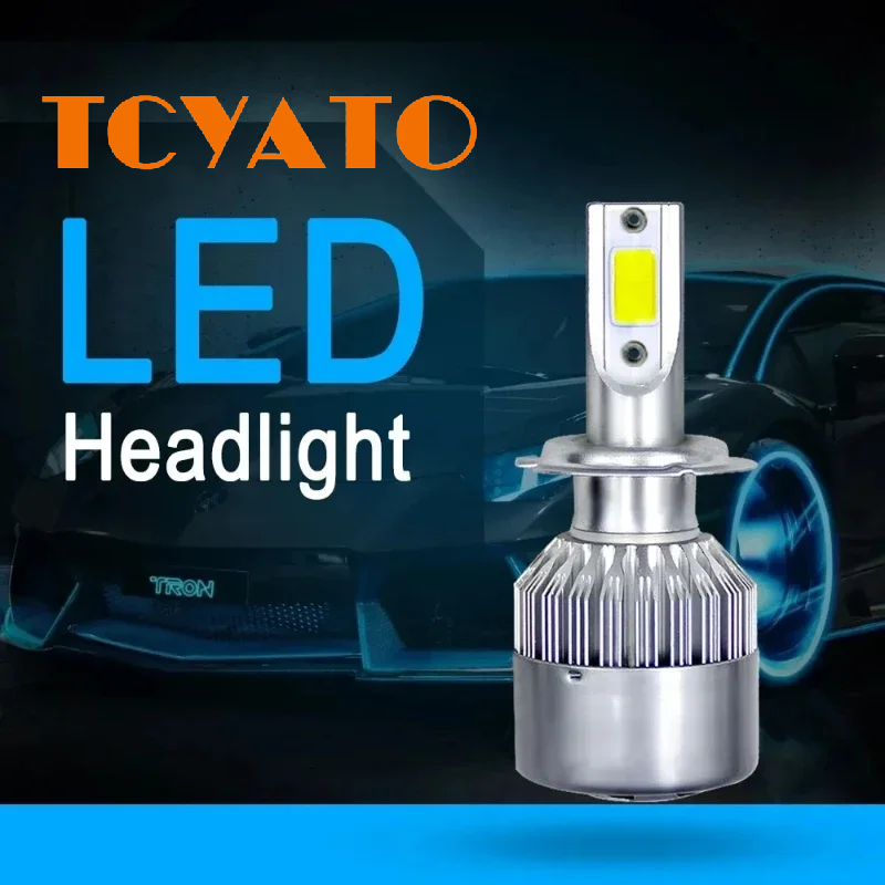 Car Led Bulb H1 H3 H8 H11 - TCYATO 2x C6 LED Fari Auto