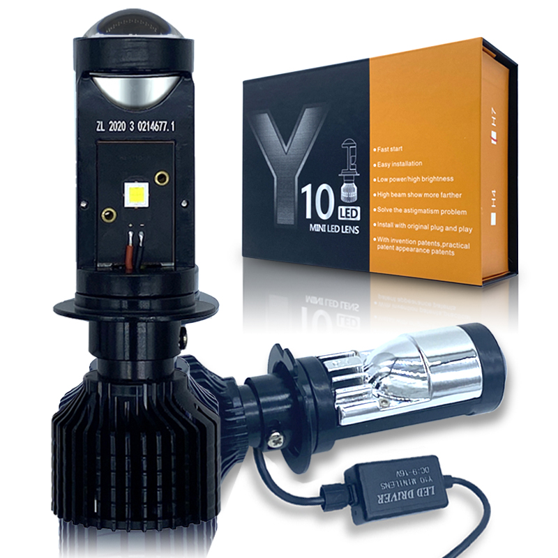 Laser Led Headlight Projector Lens - Lampada Canbus H4 H7 LED Y10