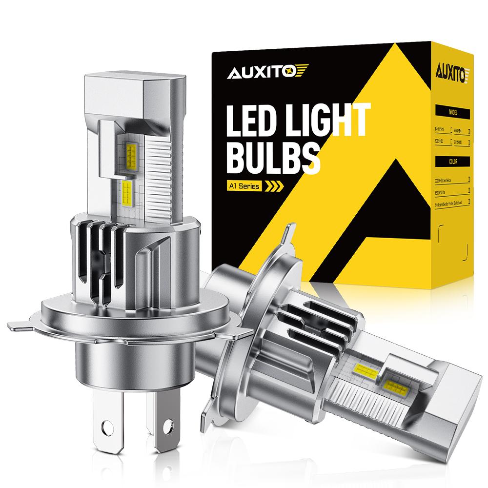 Led Headlight 6500K White 12000Lm - AUXITO 2 Pezzi Lampadine LED H4