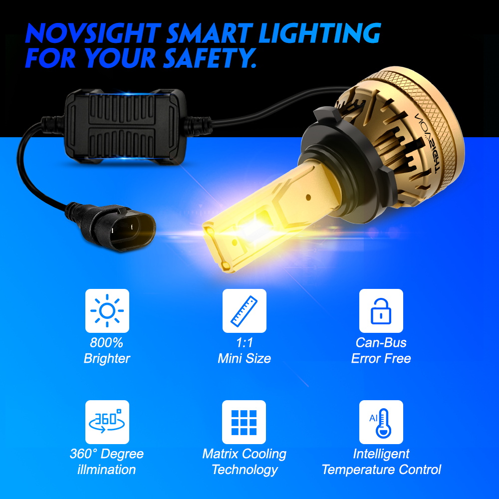NOVSIGHT A500 N37Y Luce Gialla - Led Fog Light H11 3000K Yellow recensione e prezzo