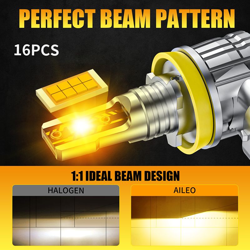 AILEO 2 Pezzi H11 LED H8 LED H - Led Fog Light H11 3000K Yellow recensione e prezzo