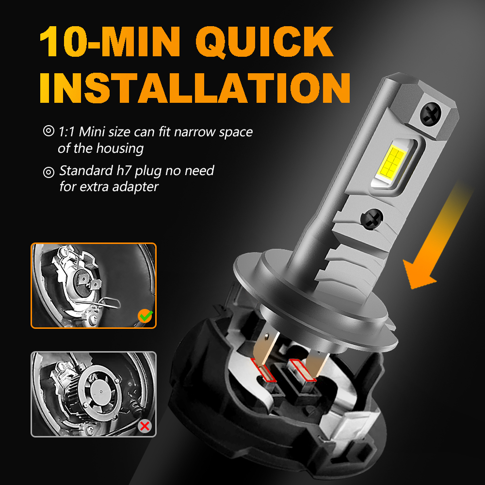 MZGN 2 pezzi H7 lampadina per  - Led Headlight 6500K White 12000Lm recensione e prezzo