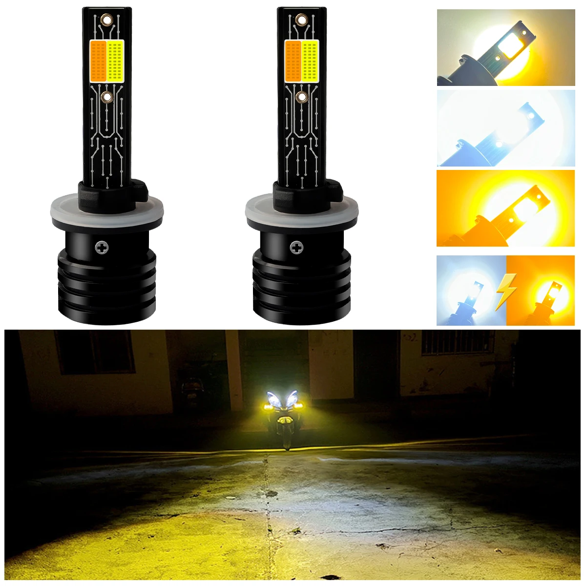 880 881 H27 H1 H3 H7 Tricolor  - Car Led Bulb H1 H3 H8 H11 recensione e prezzo