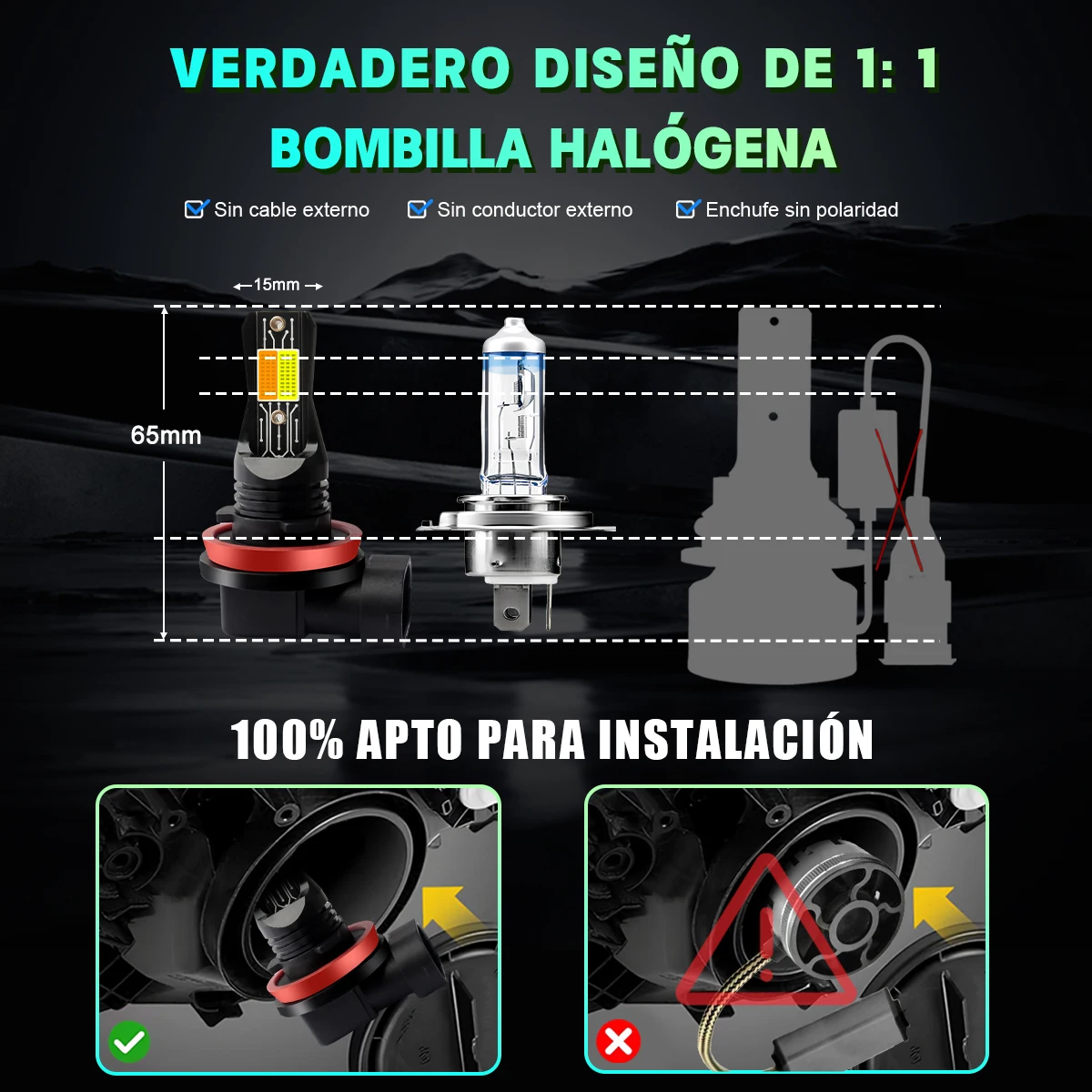 880 881 H27 H1 H3 H7 Tricolor  - Car Led Bulb H1 H3 H8 H11 recensione e prezzo