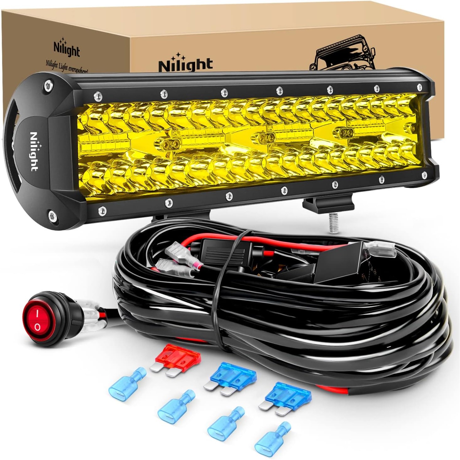 Barra Luminosa LED Ambra Nilig - Led Work Light Bar 12 Inch Offroad recensione e prezzo