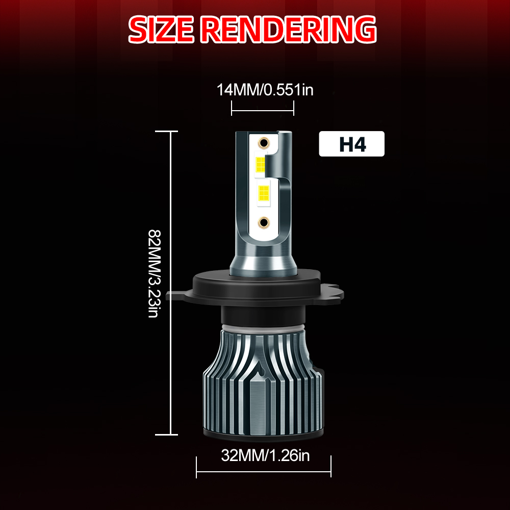 Roadsun H4/9003 Fari LED per A - Led Headlight H4 Hi Lo 120W recensione e prezzo