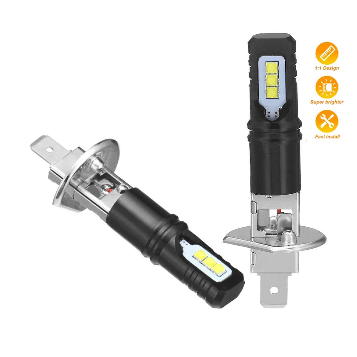 2 pezzi 12000LM H1 H3 lampadin - Led Headlight 6500K White 12000Lm recensione e prezzo