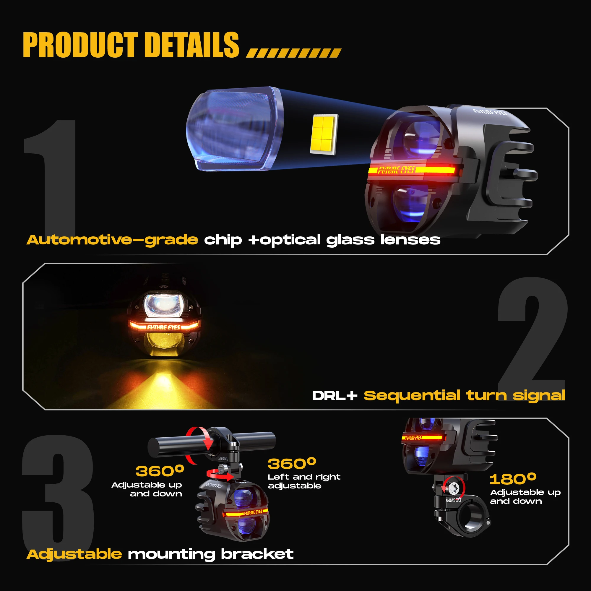 Future Eyes X80 - Fari Fendine - Led Headlight 6500K White 12000Lm recensione e prezzo