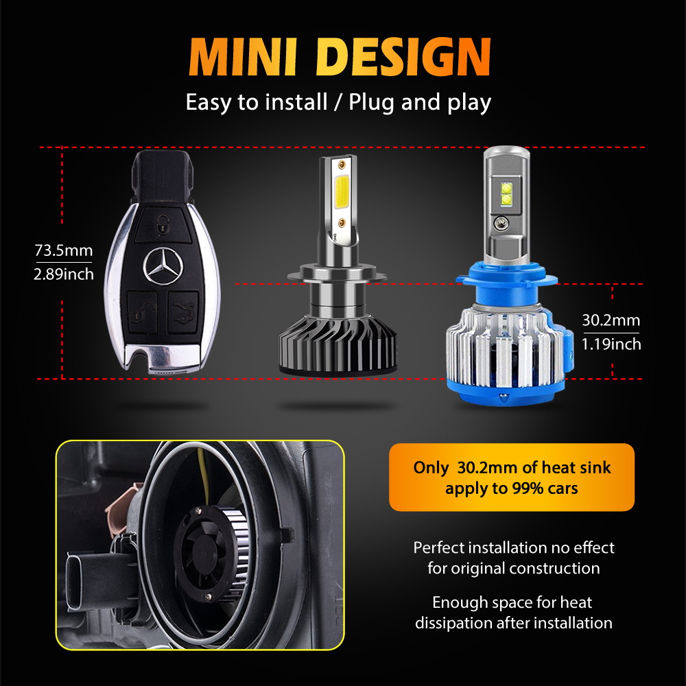 Infitary H7 Faro LED H4 H11 90 - Led Headlight 6500K White 12000Lm recensione e prezzo