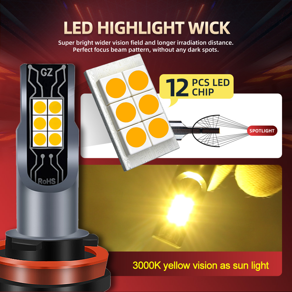 2 Pezzi Fari Fendinebbia LED C - Led Fog Light H11 3000K Yellow recensione e prezzo