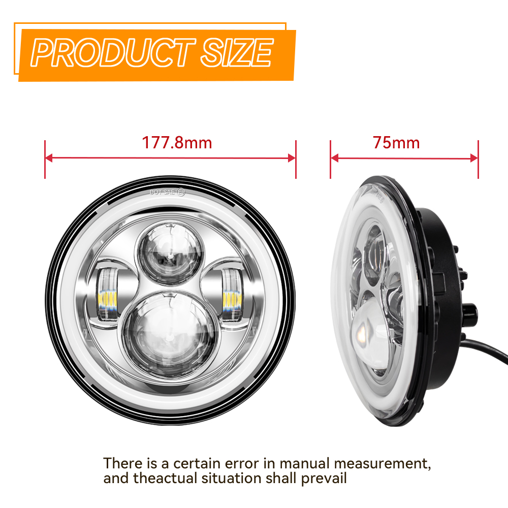 Faro universale rotondo da 7 p - Motorcycle Led Headlight Bulb H4 recensione e prezzo