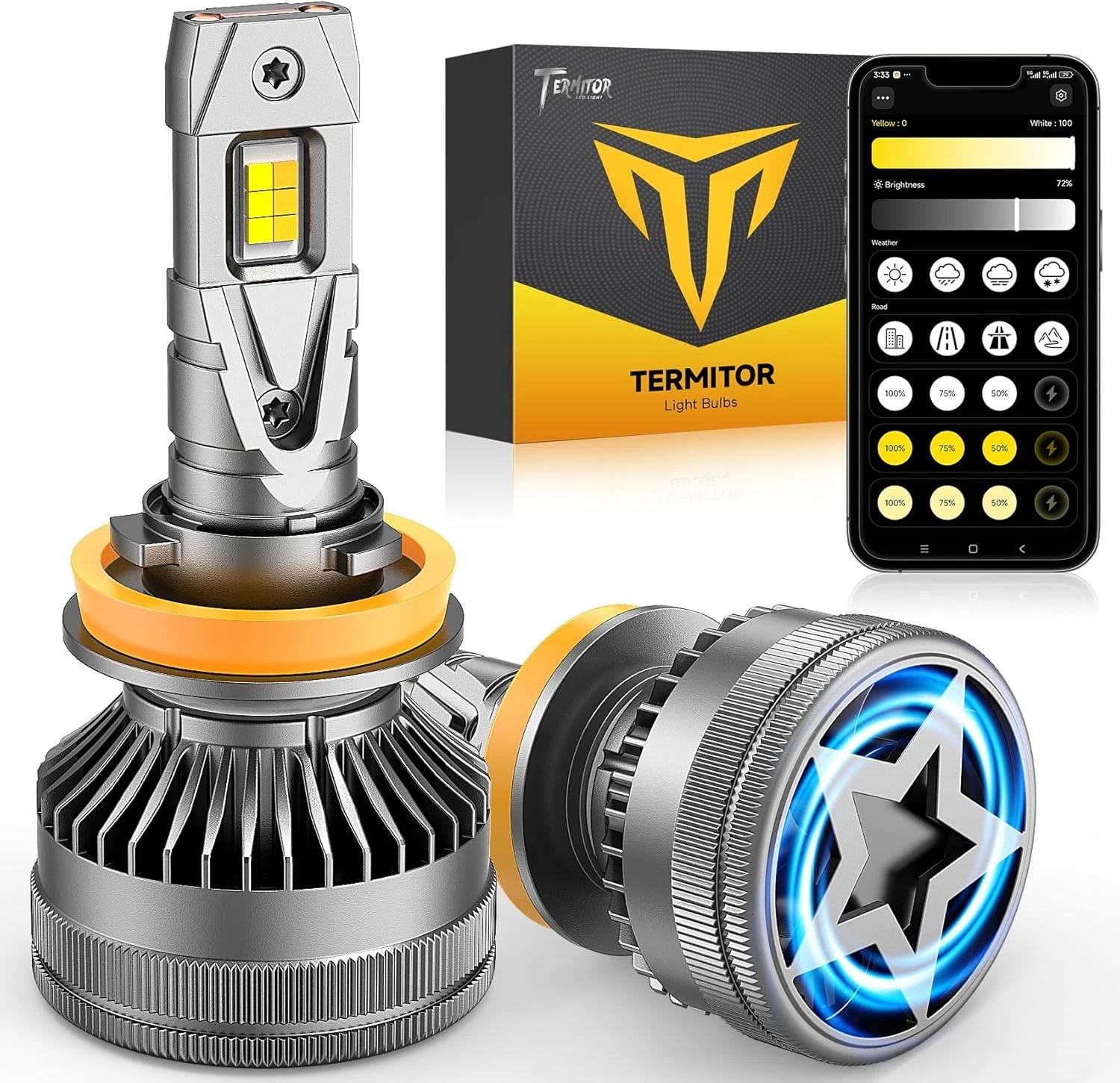 Lampadina LED per fari Termito - Led Fog Light H11 3000K Yellow recensione e prezzo