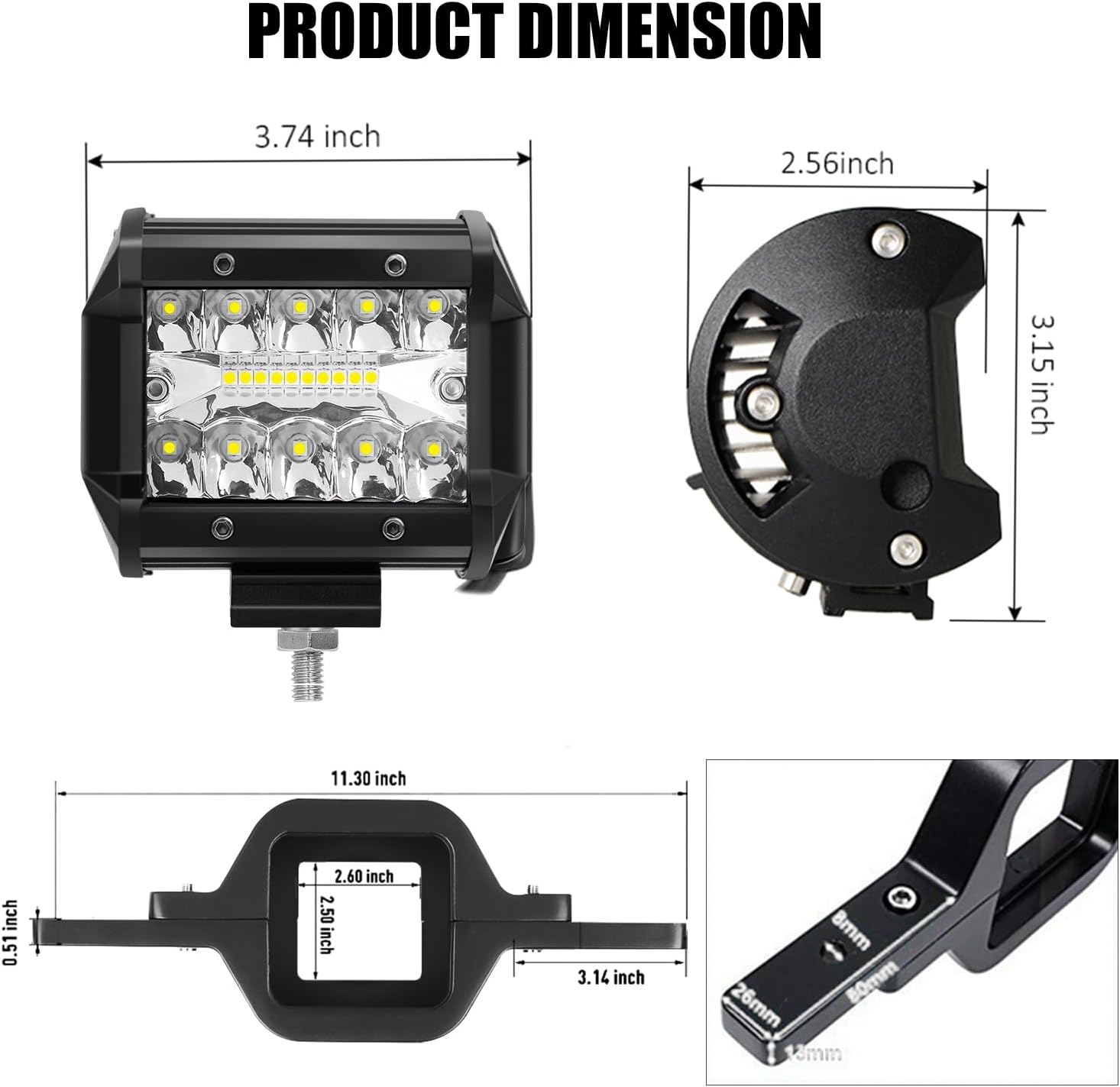 2 pz LED luce da lavoro cialde - Led Work Light Bar 12 Inch Offroad recensione e prezzo