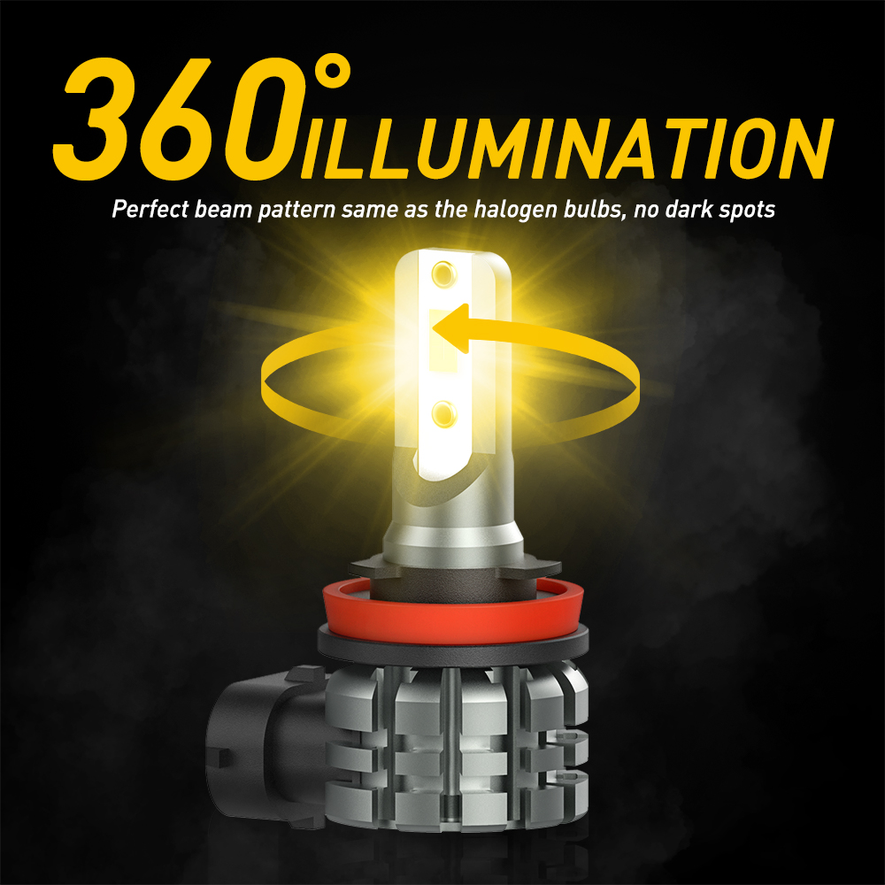 AUXITO 2Pcs H11 H8 LED fendine - Led Fog Light H11 3000K Yellow recensione e prezzo