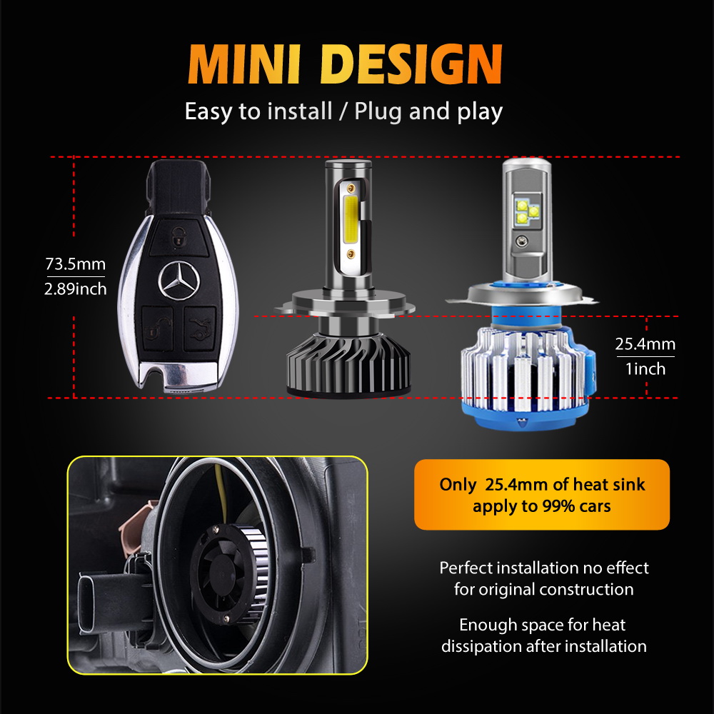 Fari LED per auto Infitary H7  - Led Headlight 6500K White 12000Lm recensione e prezzo