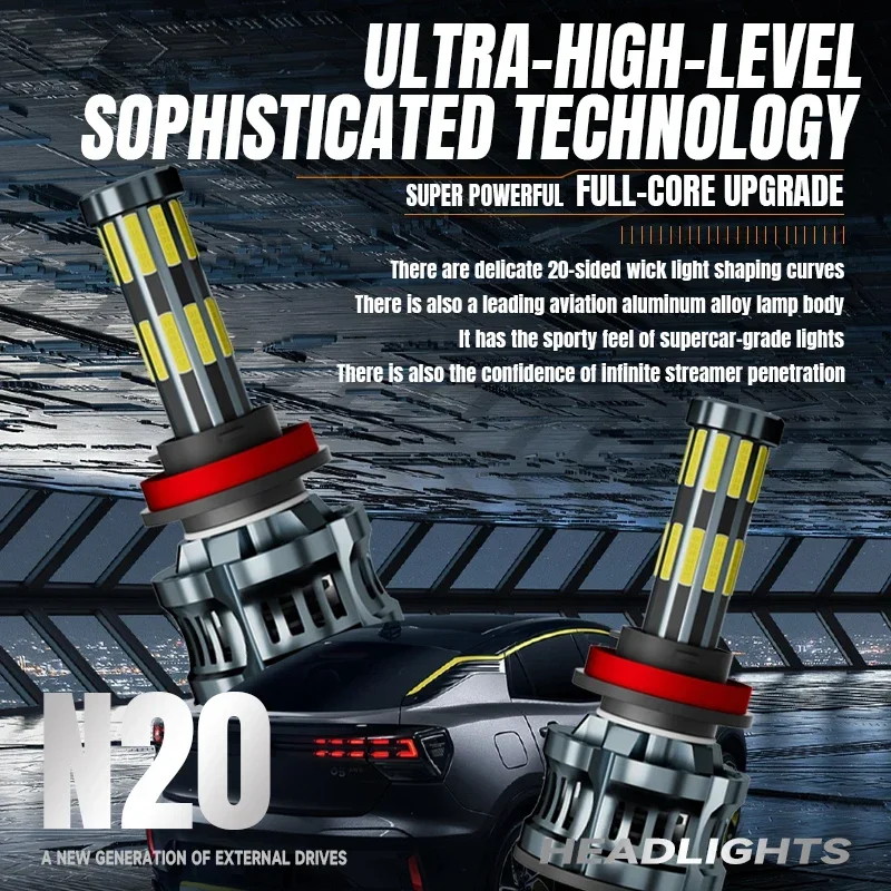OVEHEL 20 LED laterali 20000LM - Led Headlight Bulb H7 20000Lm recensione e prezzo