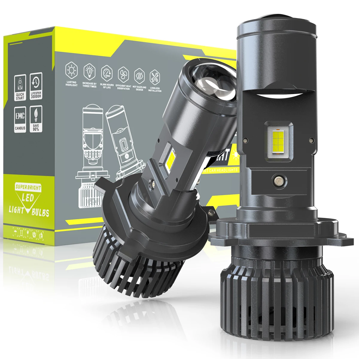 Fari LED H4 per Auto 120W con  - Led Headlight H4 Hi Lo 120W recensione e prezzo