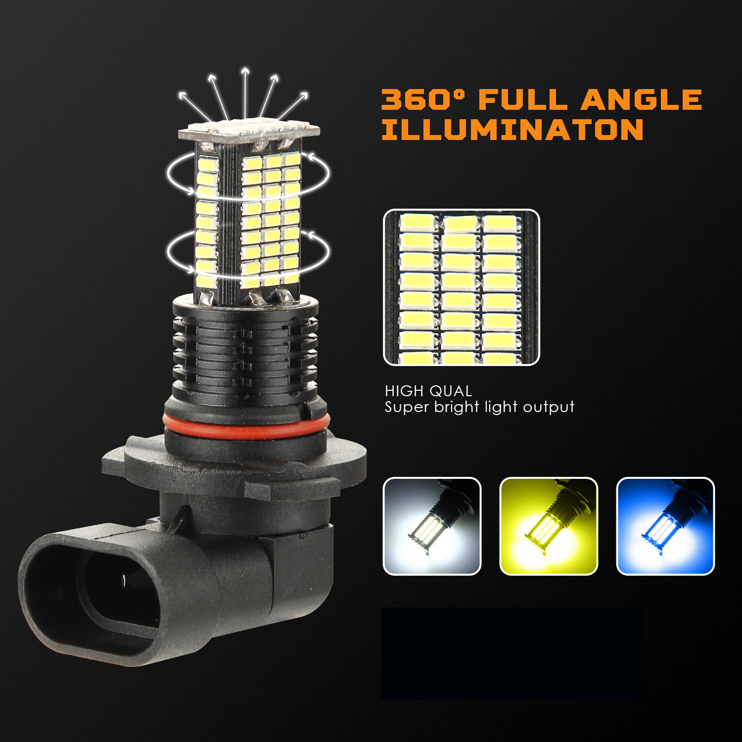H8 LED H7 H11 fendinebbia a Le - Led Fog Light H11 3000K Yellow recensione e prezzo