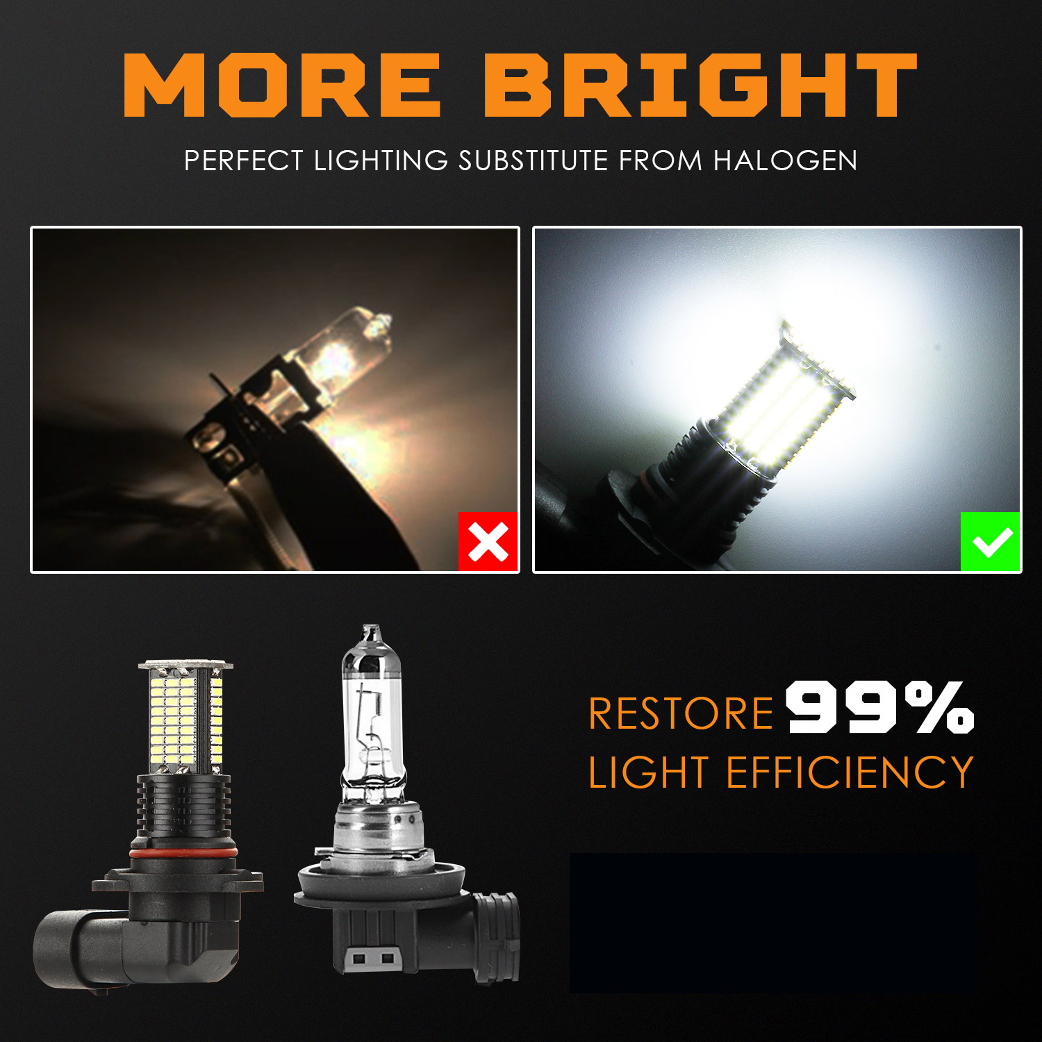 H8 LED H7 H11 fendinebbia a Le - Led Fog Light H11 3000K Yellow recensione e prezzo