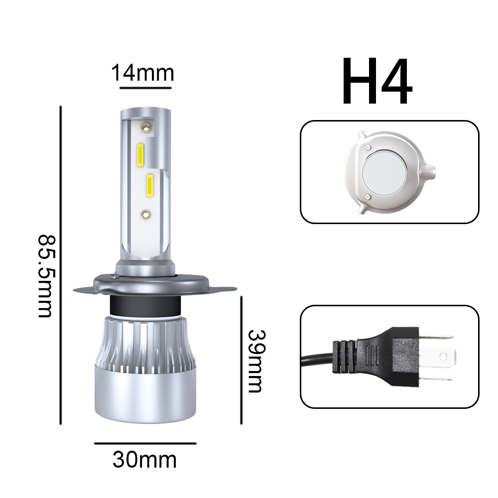 Combo 4x Lampadine per fari a  - Led Headlight H4 Hi Lo 120W recensione e prezzo