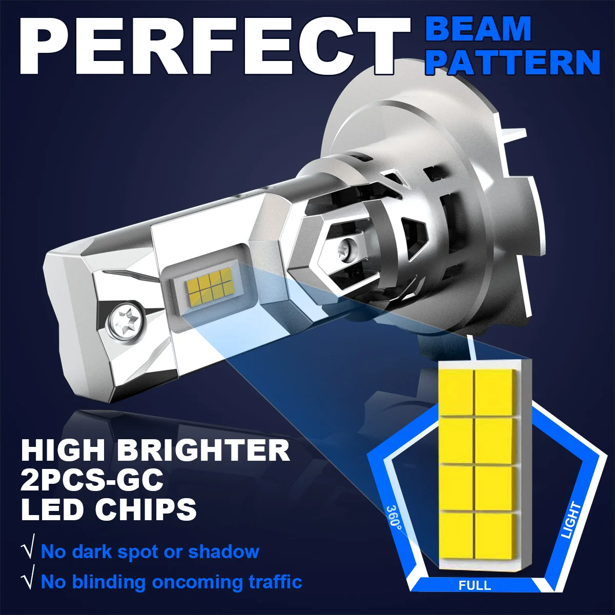 2Pcs H7 Slim LED lampadina per - Led Headlight Bulb H7 20000Lm recensione e prezzo