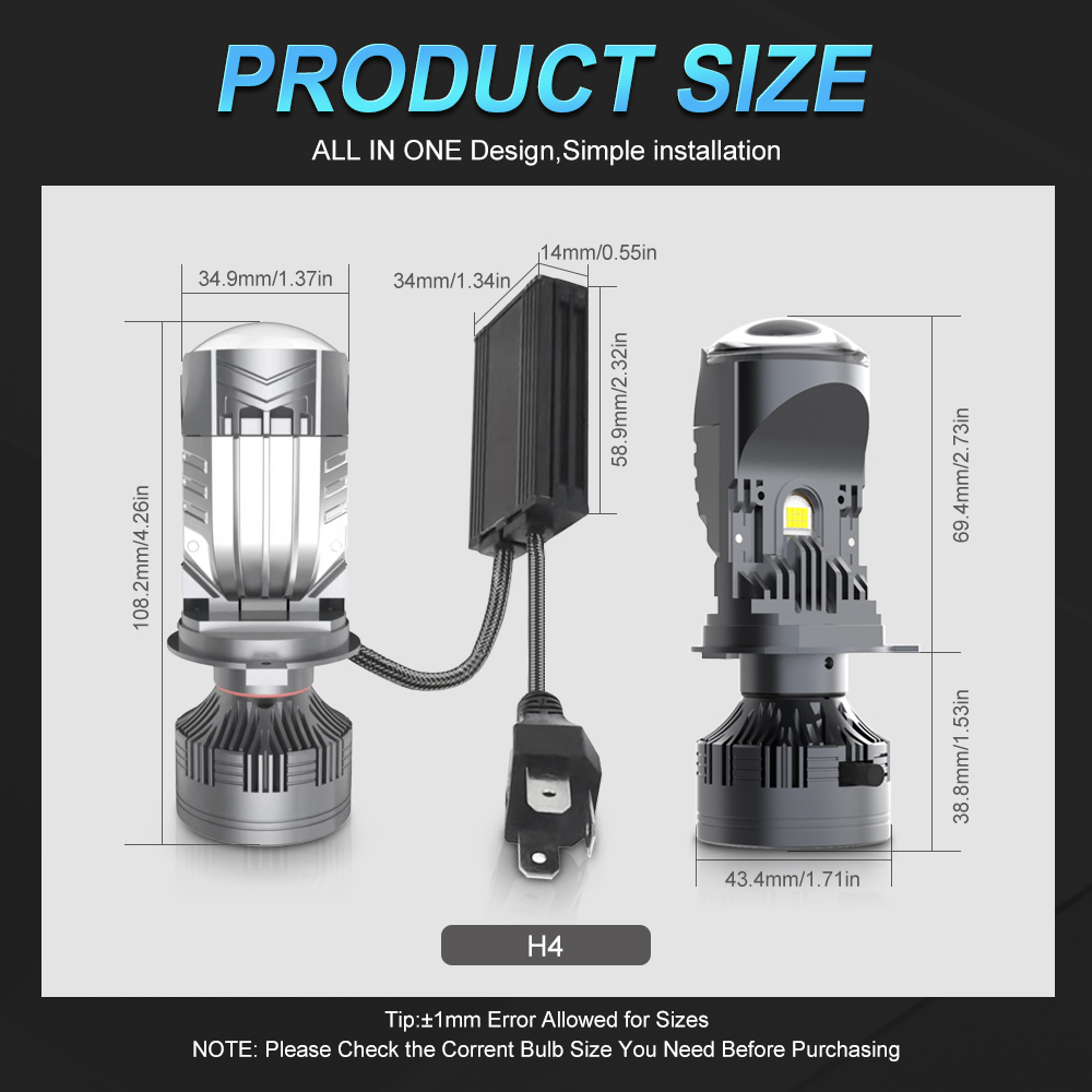 200W 40000LM Auto Lampada Mini - Led Headlight H4 Hi Lo 120W recensione e prezzo