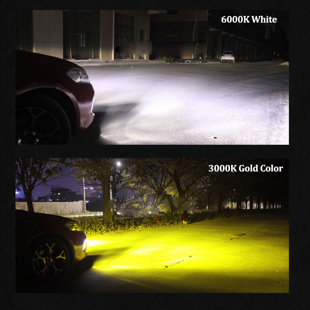 AUXITO 2Pcs H11 LED Dual Color - Led Fog Light H11 3000K Yellow recensione e prezzo