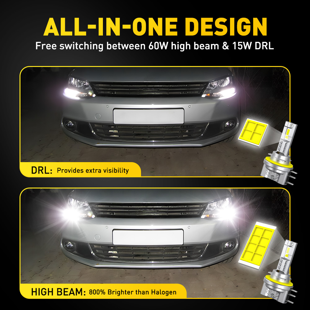 AUXITO 2 pz H15 Lampadine per  - Led Headlight Bulb Canbus Error Free recensione e prezzo