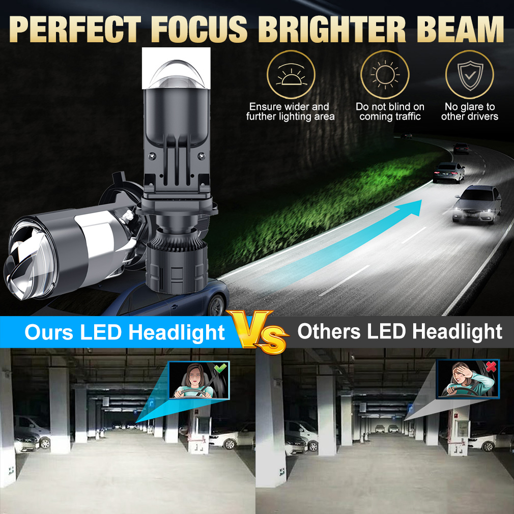 2pcs 120W H4 LED Mini proietto - Led Headlight H4 Hi Lo 120W recensione e prezzo