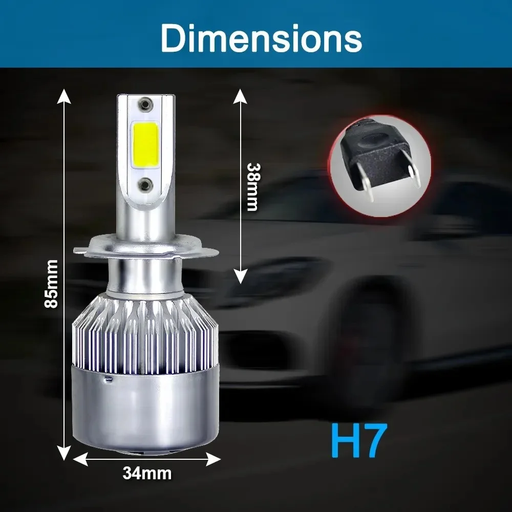 TCYATO 2x C6 LED Fari Auto H7  - Car Led Bulb H1 H3 H8 H11 recensione e prezzo