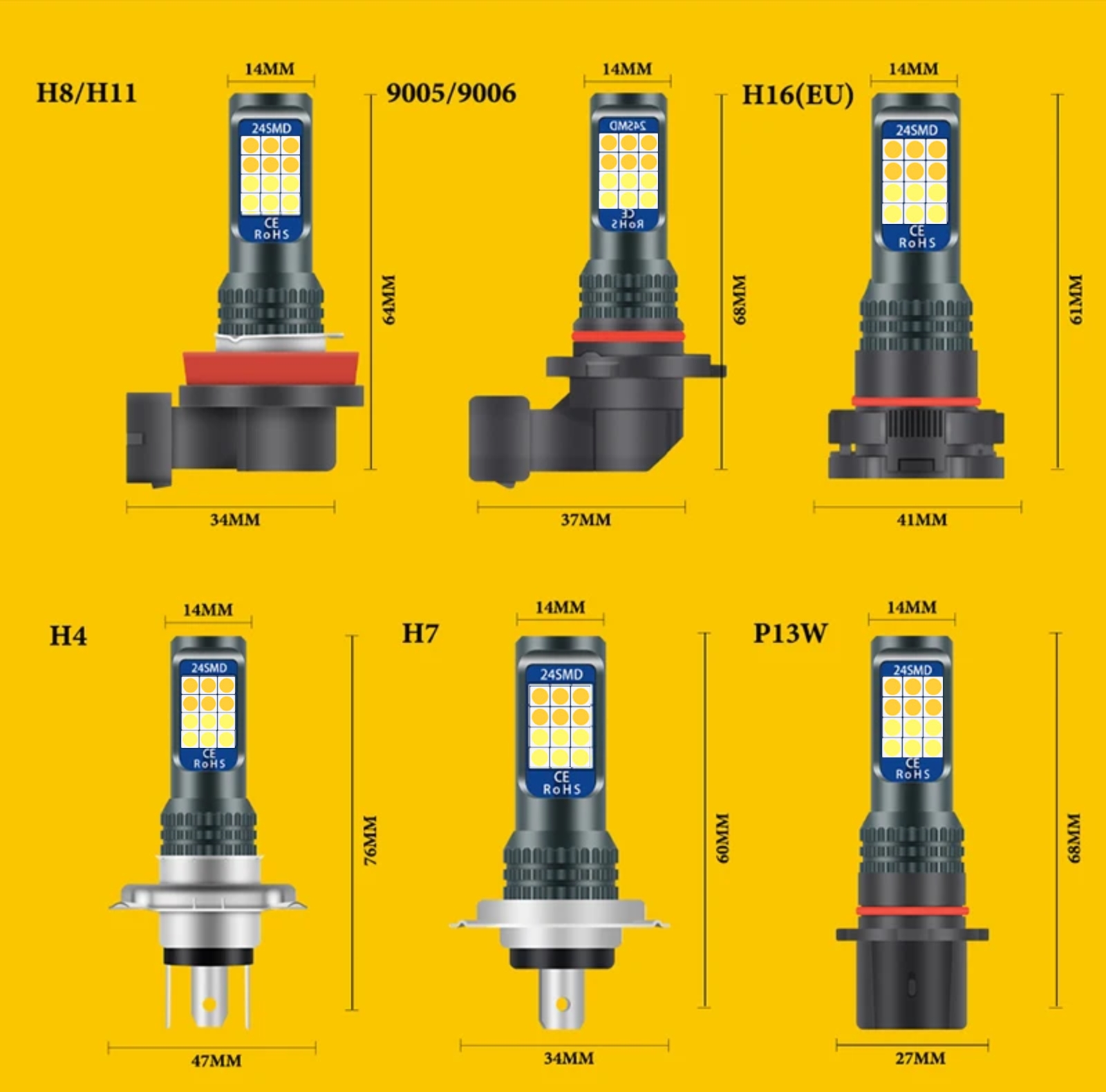 2 pezzi Daul Color H7 H11 Led  - Car Led Headlight 9005 9006 recensione e prezzo