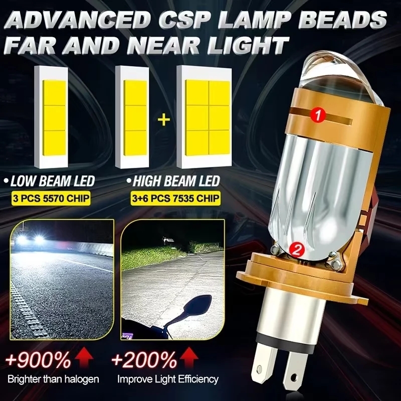 Lampadina per faro moto a LED  - Motorcycle Led Headlight Bulb H4 recensione e prezzo